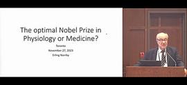 Professor Erling Norrby, Stockholm, former member of the Nobel Committee and leading Nobel Prize medical historian, addressing the audience at the Insulin Nobel Centenary conference in Toronto, Nov 2023.